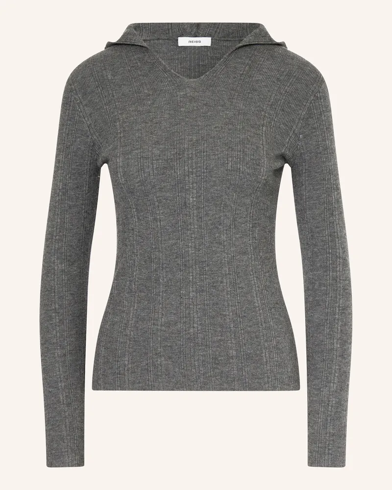 Reiss Strick-Hoodie CHLOE Dunkelgrau
