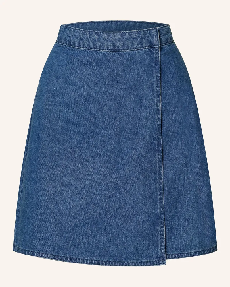 MOSS COPENHAGEN Jeansrock MSCHELENA in Wickeloptik Blau