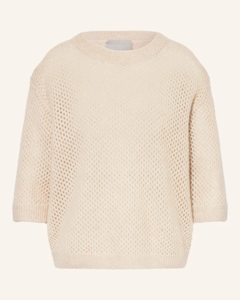 hemisphere Pullover mit Cashmere und 3/4-Arm Beige