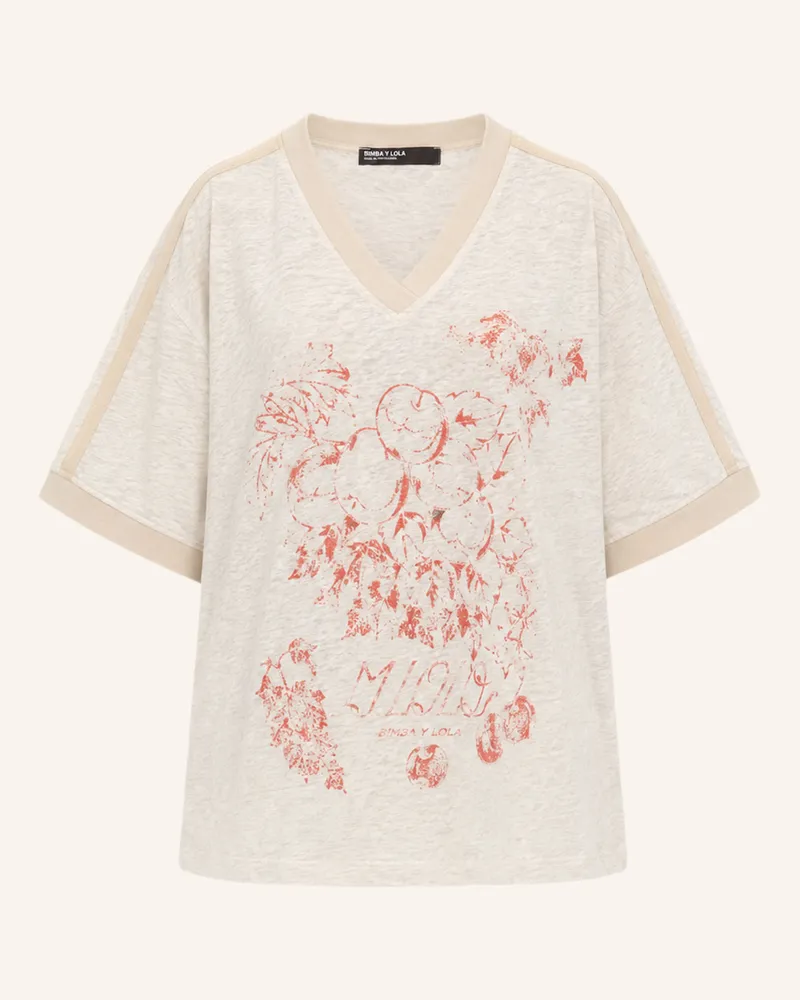 BIMBA Y LOLA Leinen-T-Shirt weiss 