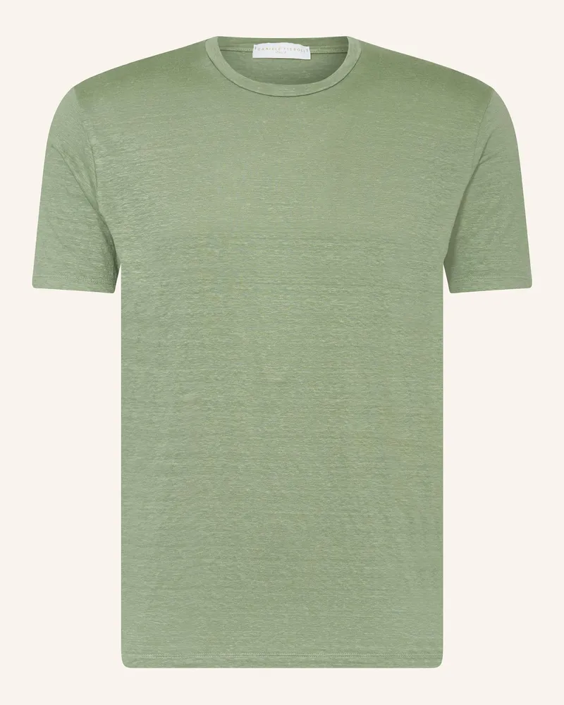 Daniele Fiesoli T-Shirt aus Leinen Dunkelgrün
