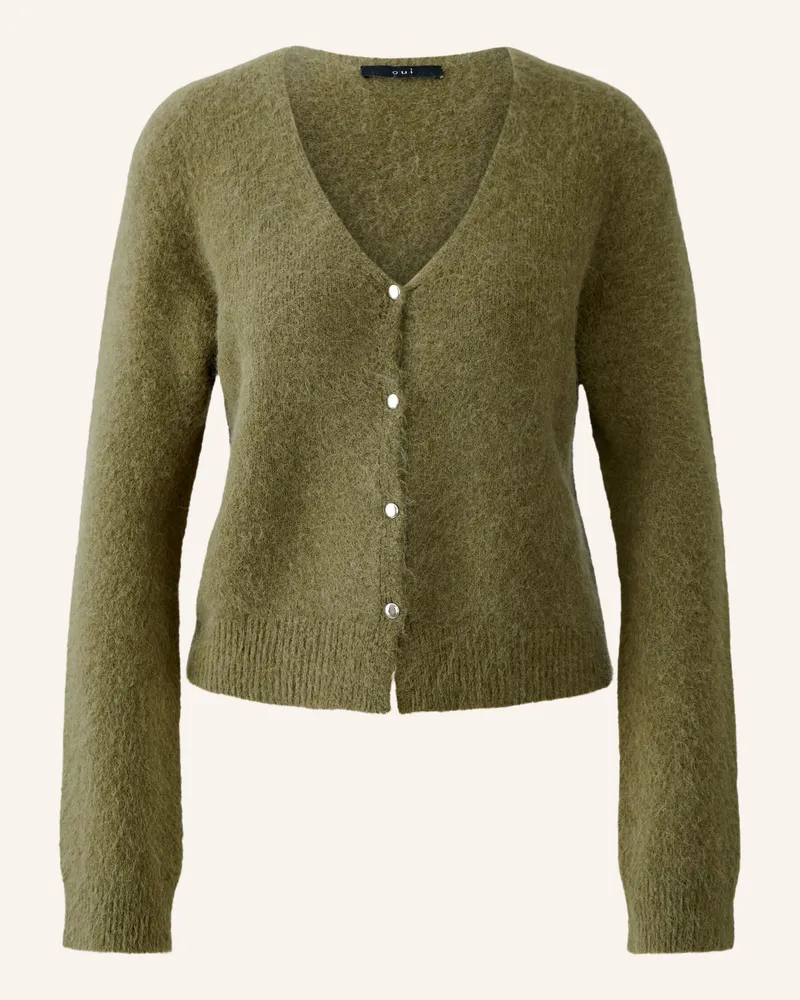 Oui  Strickjacke Grün