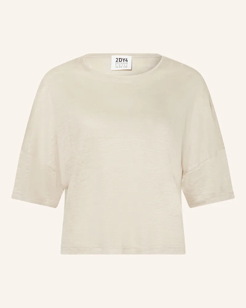 Drykorn Pullover KUSIA aus Leinen mit 3/4-Arm Hellbraun
