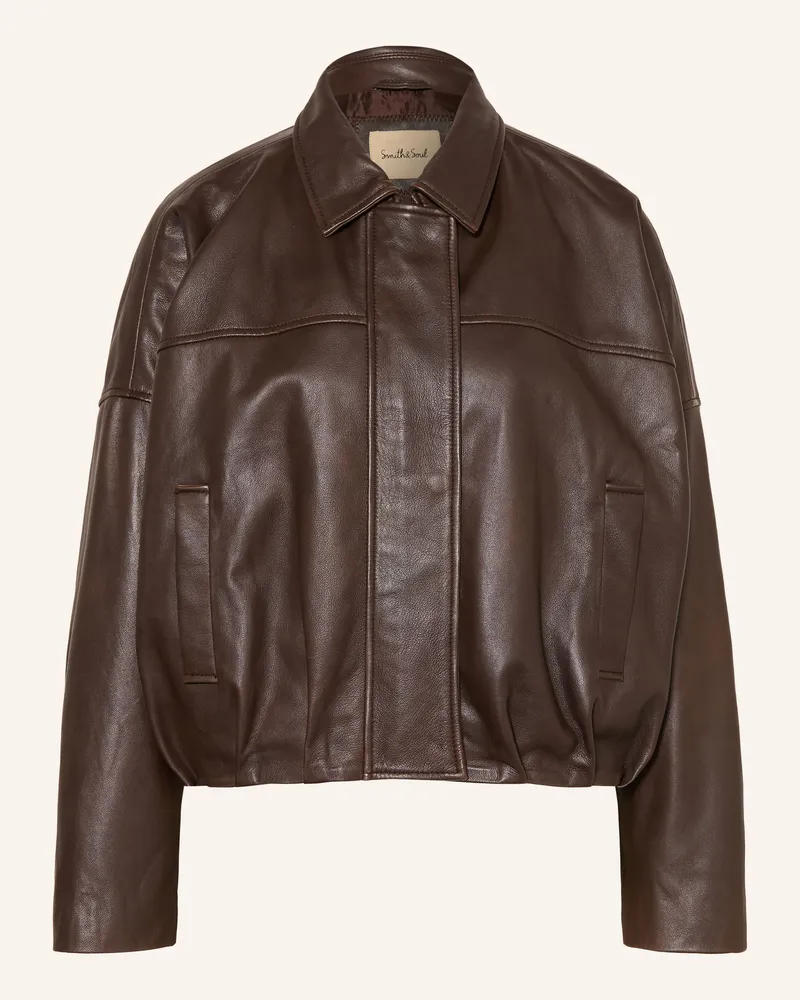 Smith & Soul Lederjacke braun Dunkelbraun
