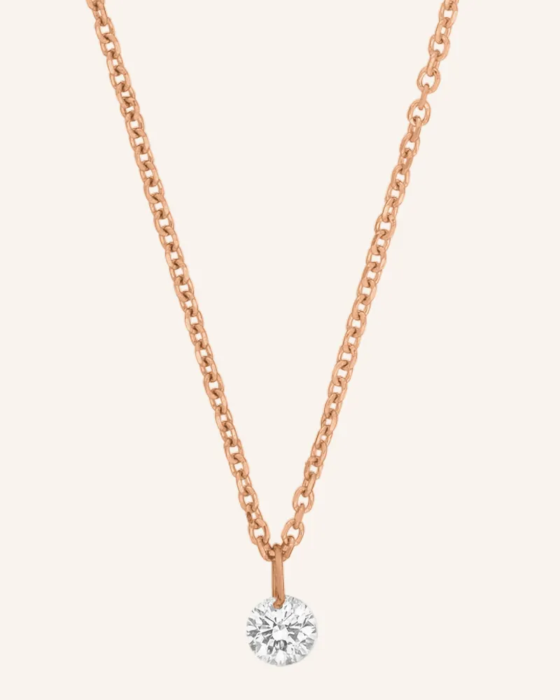 Leaf Halskette PURE aus 18 Karat Roségold mit Diamanten Roségold