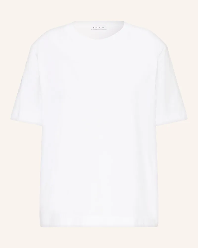 Mrs & HUGS T-Shirt weiss Weiss