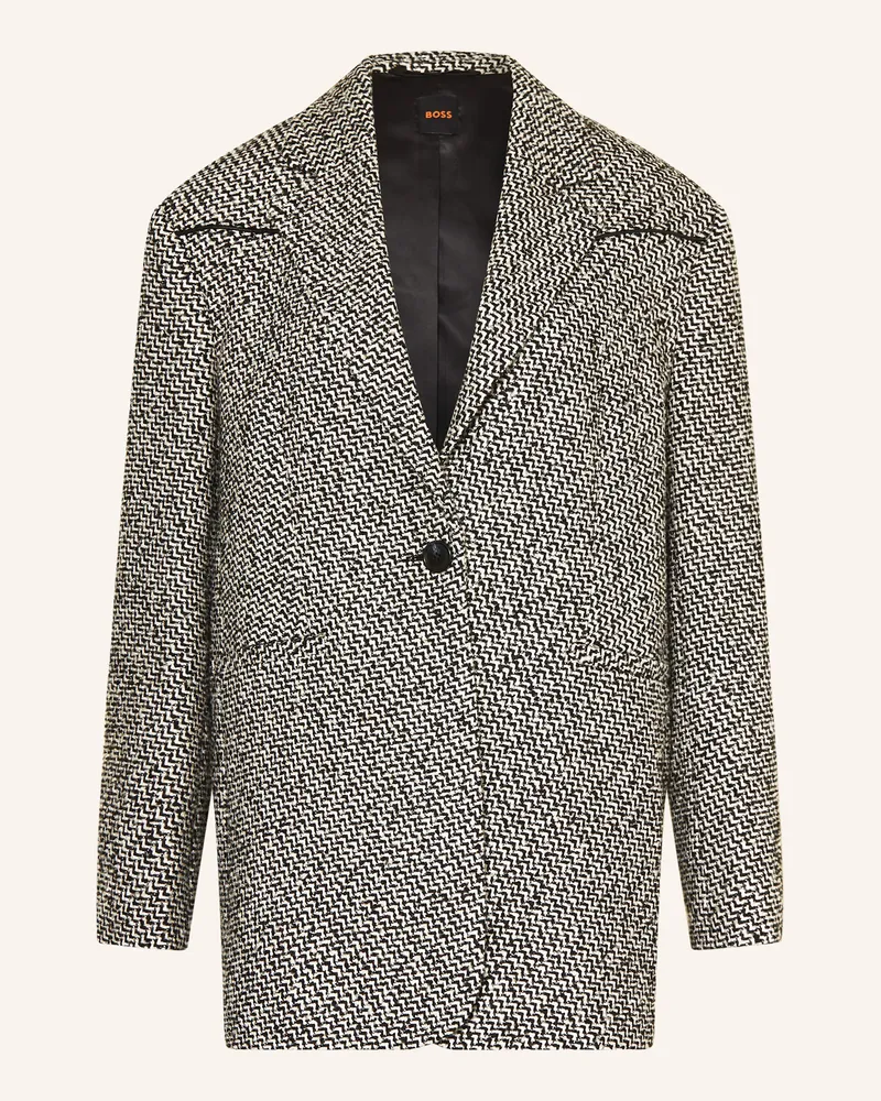 HUGO BOSS Longblazer JASATA aus Bouclé Schwarz