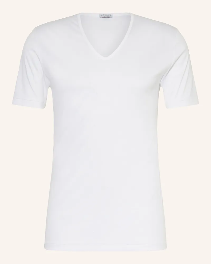 Zimmerli V-Shirt Sea Island weiss Weiss