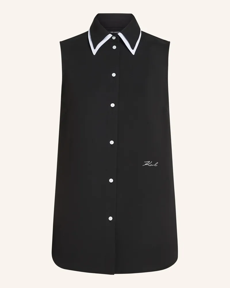Karl Lagerfeld Bluse schwarz Schwarz