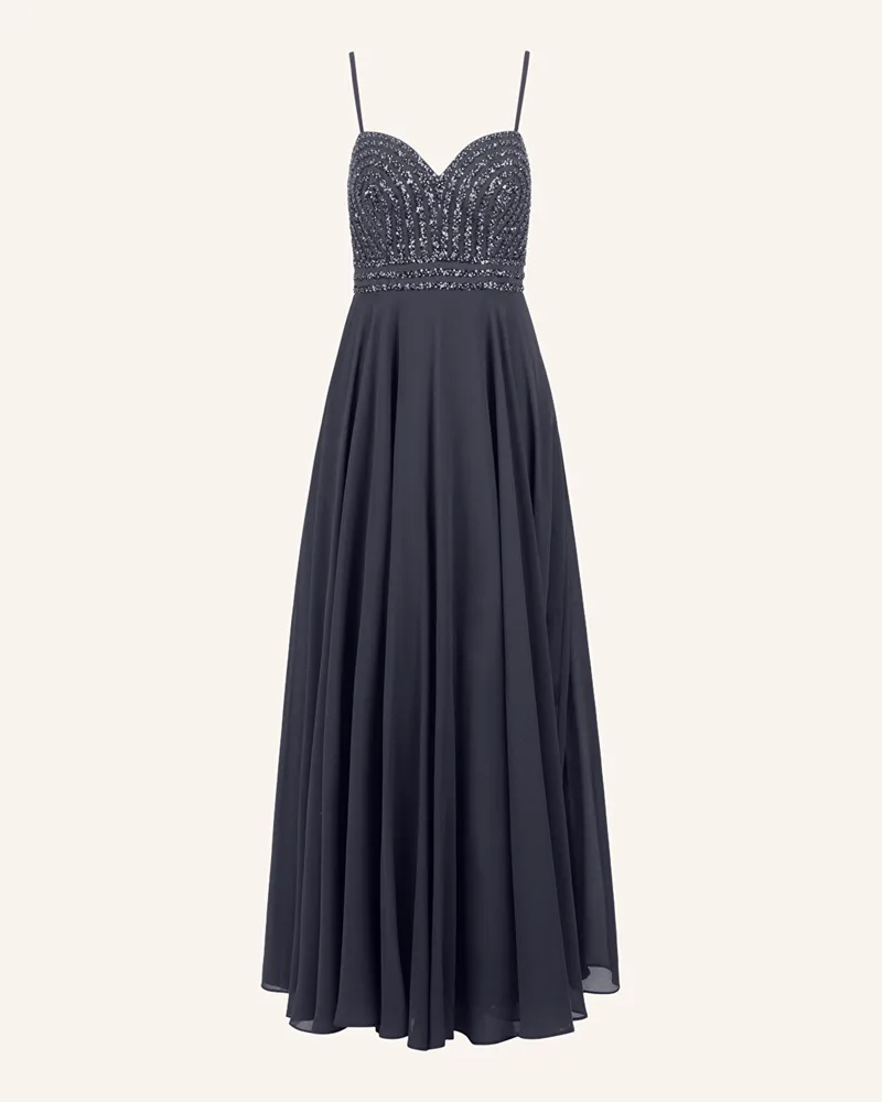 Apart Abendkleid Mit Pailletten blau Dunkelblau