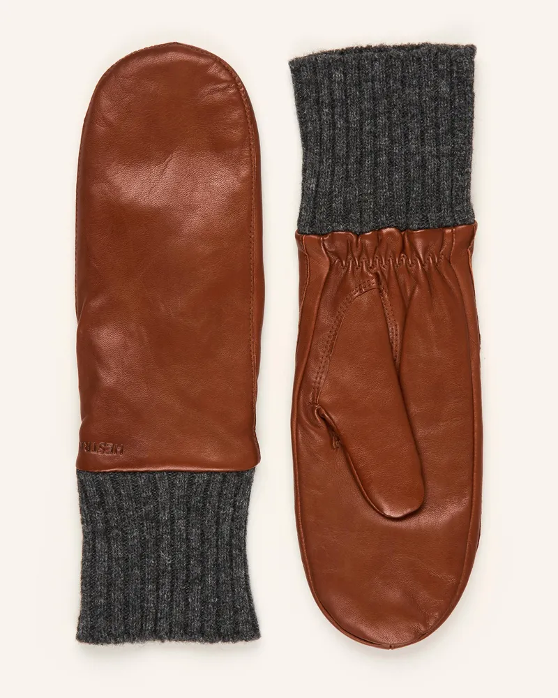 Hestra Lederfäustlinge Tina braun Cognac