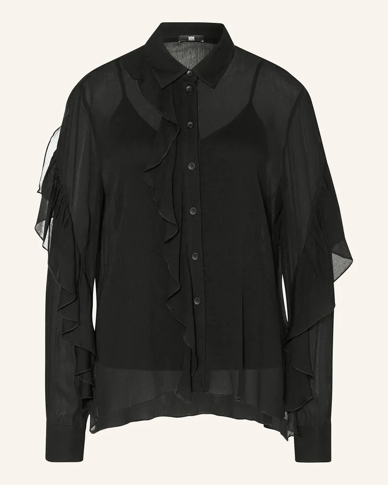 Riani Hemdbluse mit Rüschen Schwarz