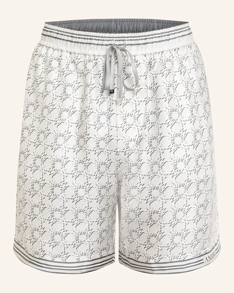 Amiri Seidenshorts QUAD Weiss