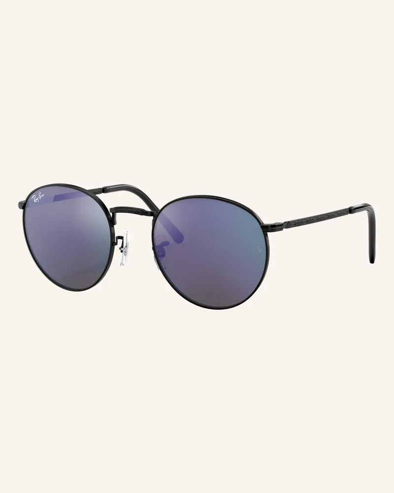 Ray Ban Sonnenbrille rb3637 New Round schwarz Schwarz