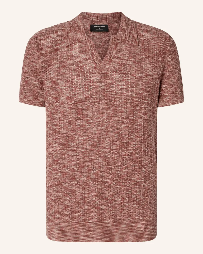 Strellson Strick-Poloshirt Firo rot Dunkelrot