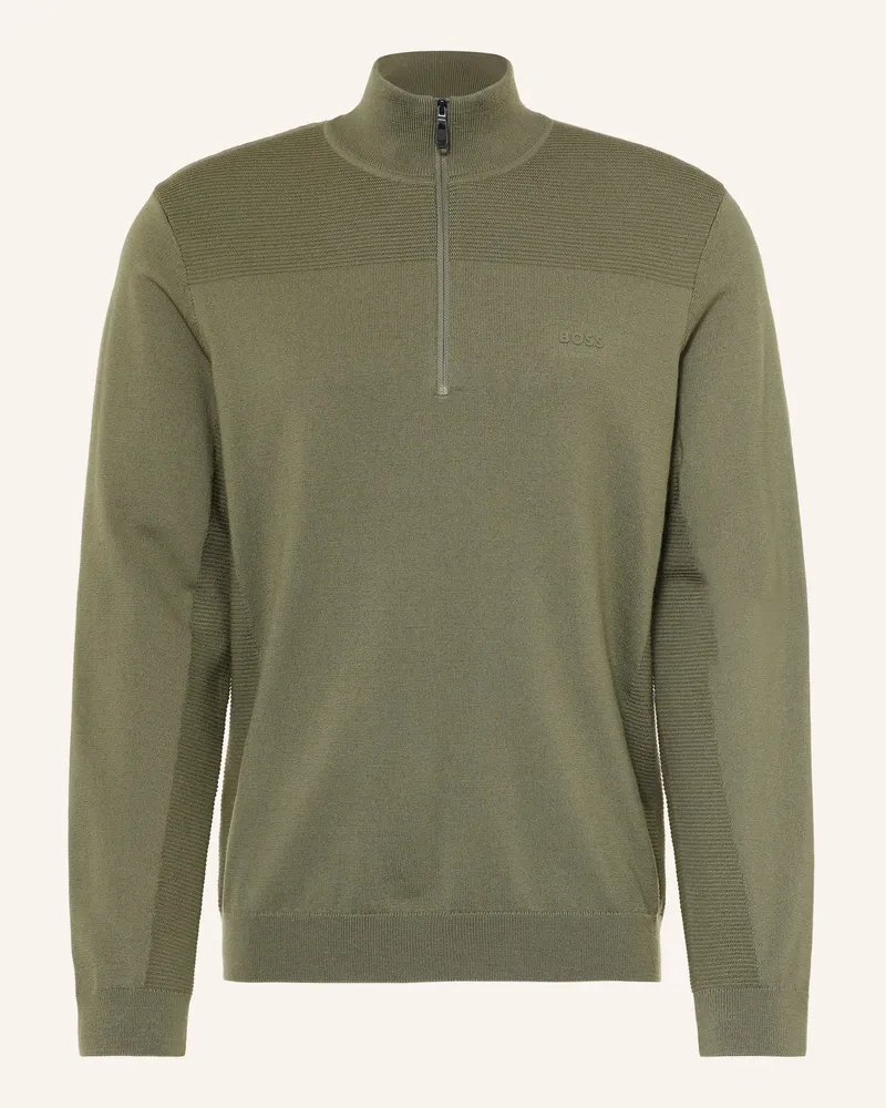 HUGO BOSS Troyer Momentum gruen Oliv