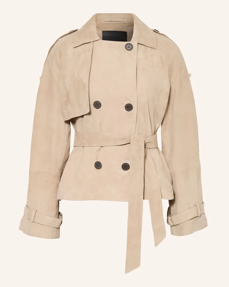AllSaints Lederjacke REED Beige