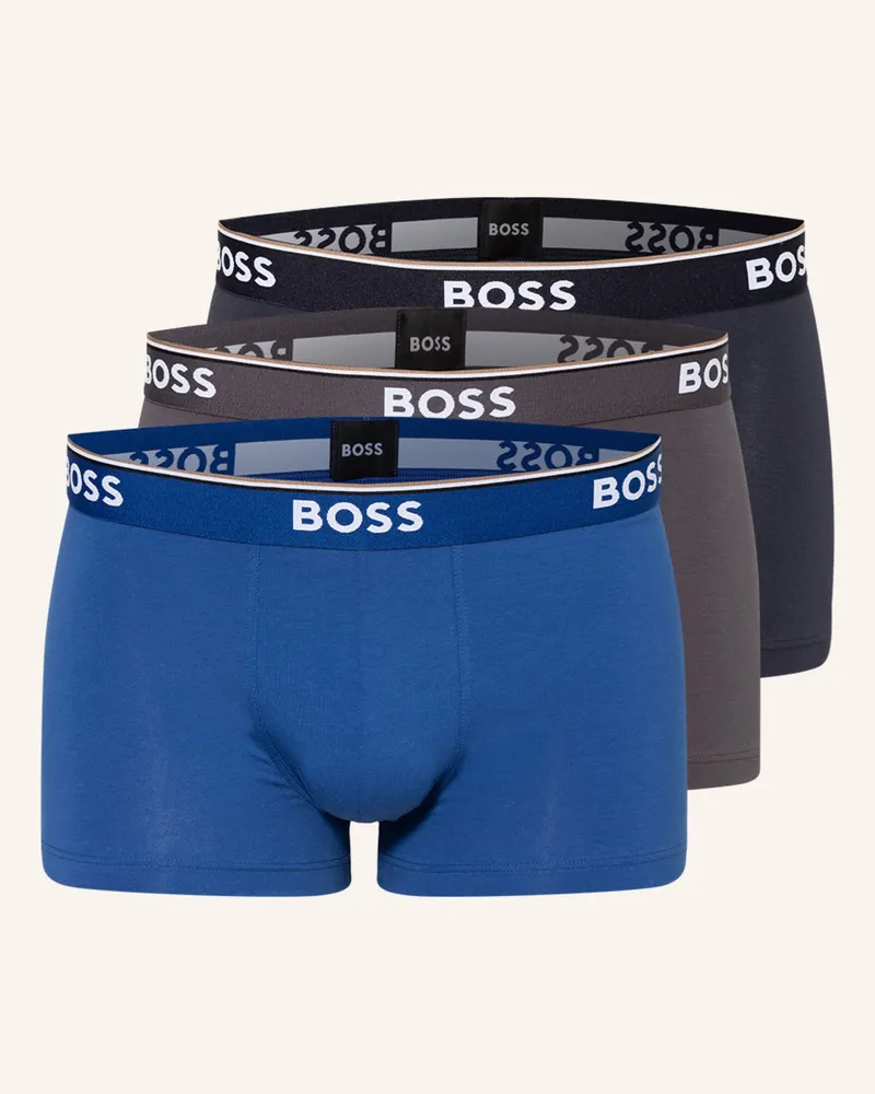 HUGO BOSS 3er-Pack Boxershorts Power blau Blau