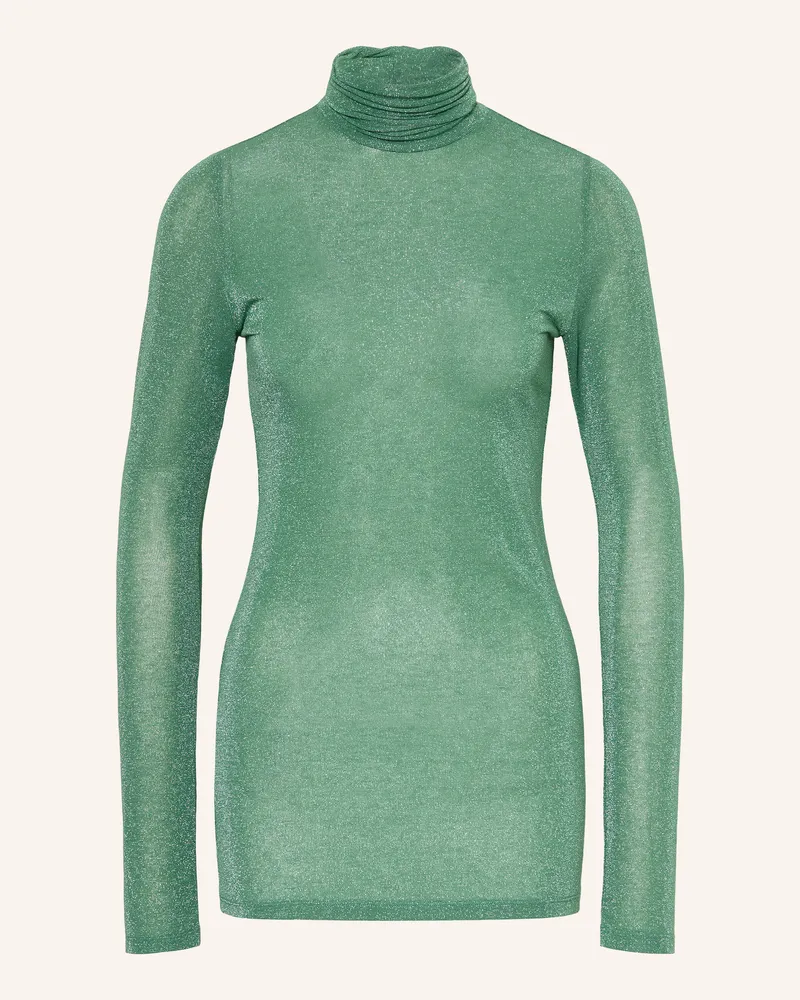 Dorothee Schumacher Rollkragenpullover Soft Shimmer Mit Glitzergarn gruen Mint