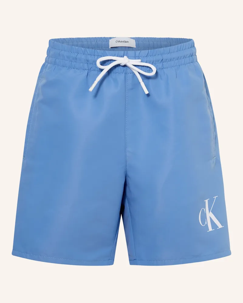 Calvin Klein Badeshorts Ck Monogram blau Hellblau