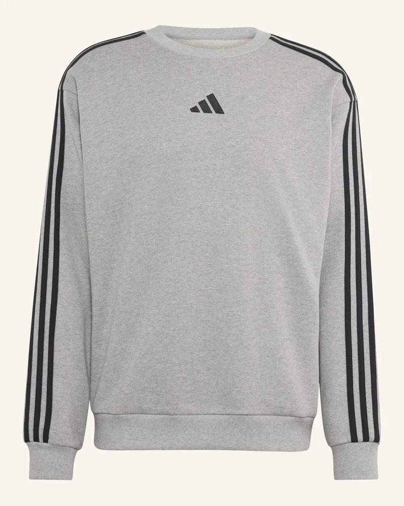 adidas Essentials 3-Streifen French Terry Sweatshirt grau Weiss