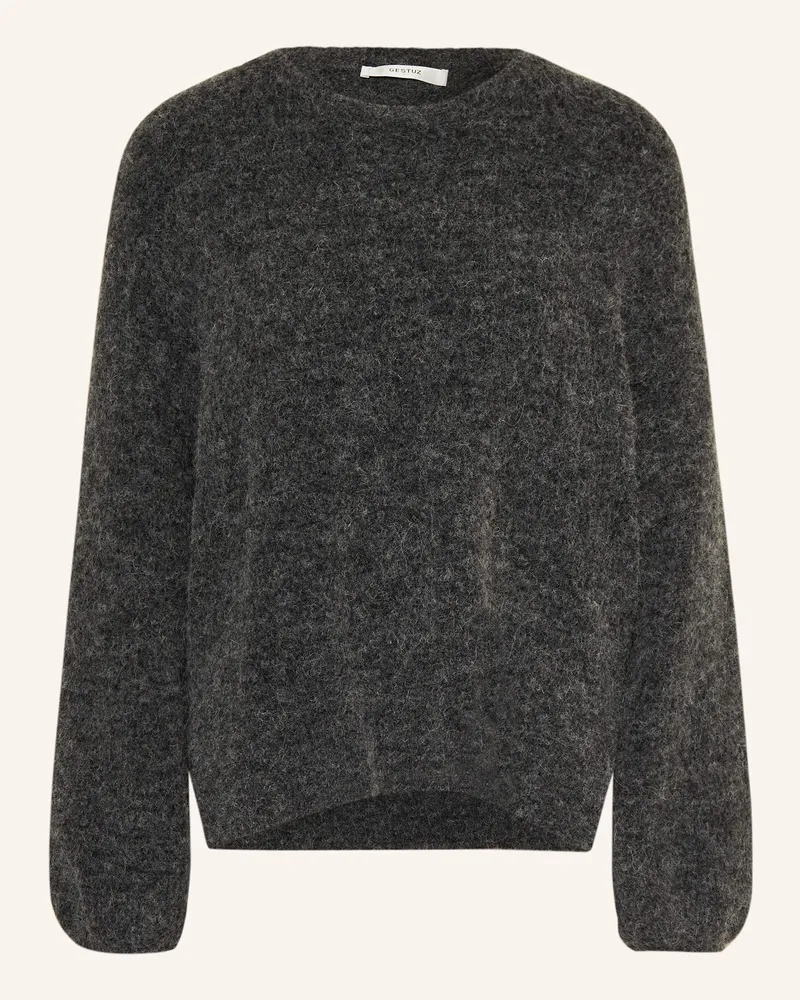 Gestuz Pullover GZALPHA mit Alpaka Dunkelgrau
