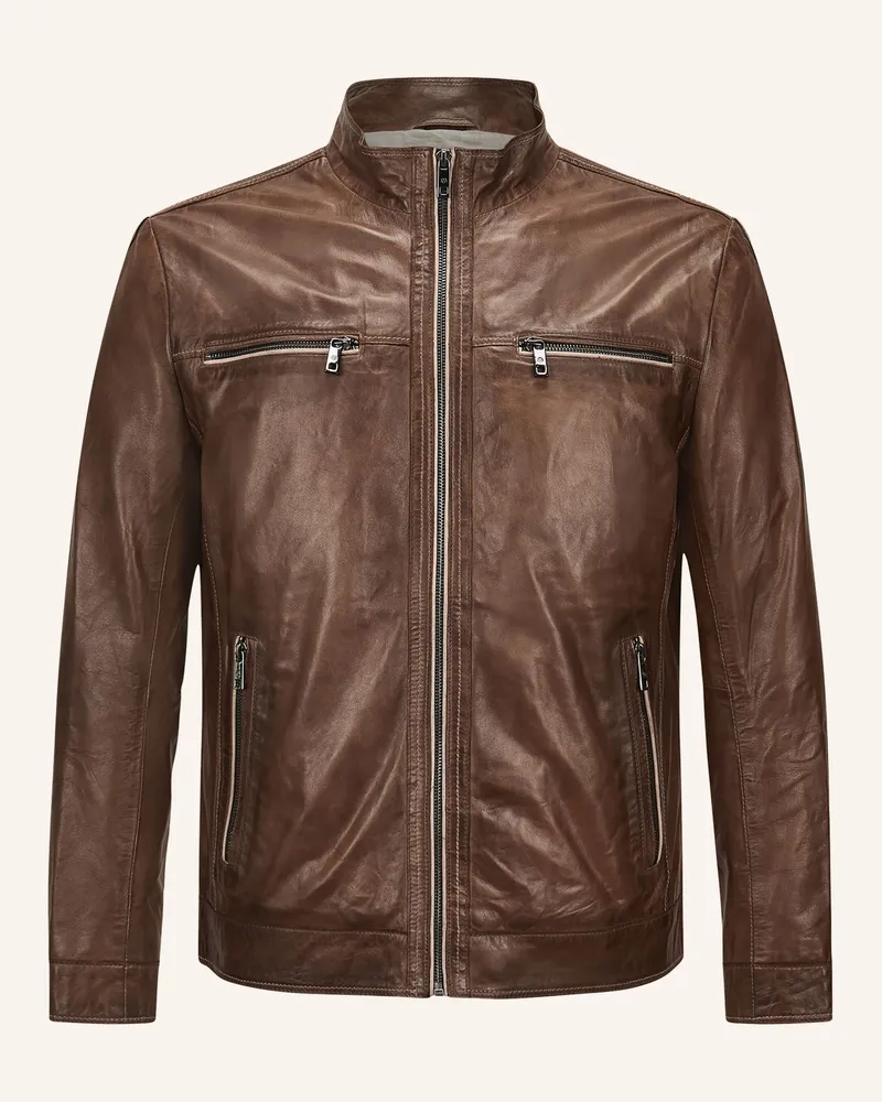 Milestone Lederjacke Msethan braun Braun