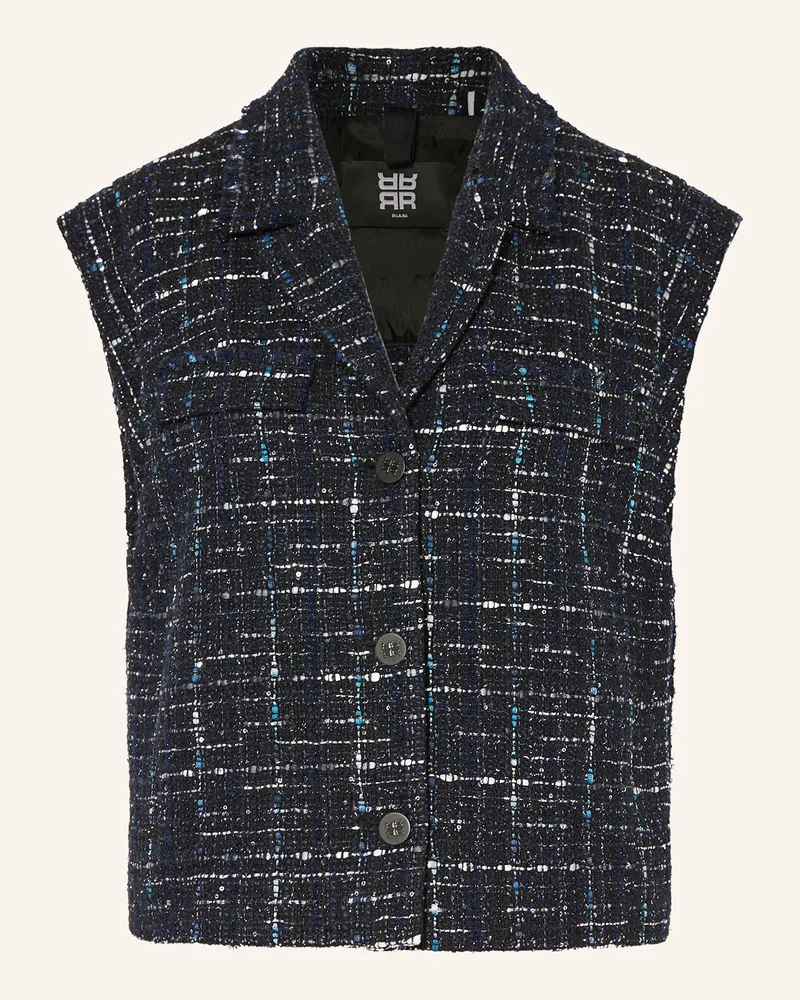 Riani Blazerweste aus Tweed mit Glitzergarn Dunkelblau