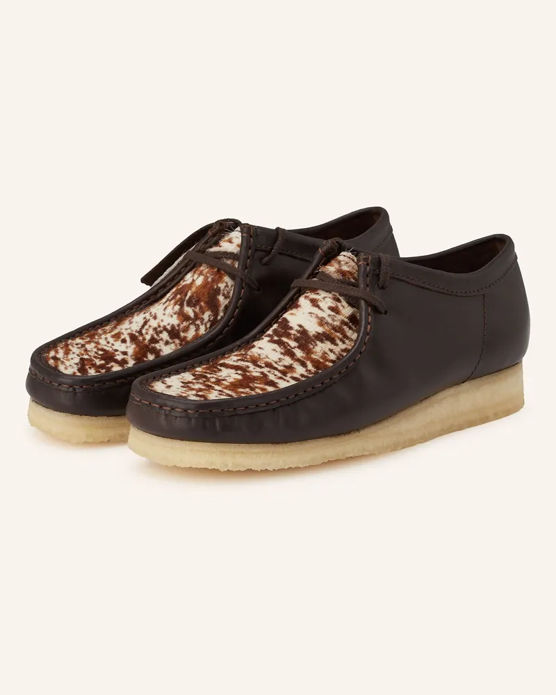 Clarks Schnürer WALLABEE Dunkelbraun