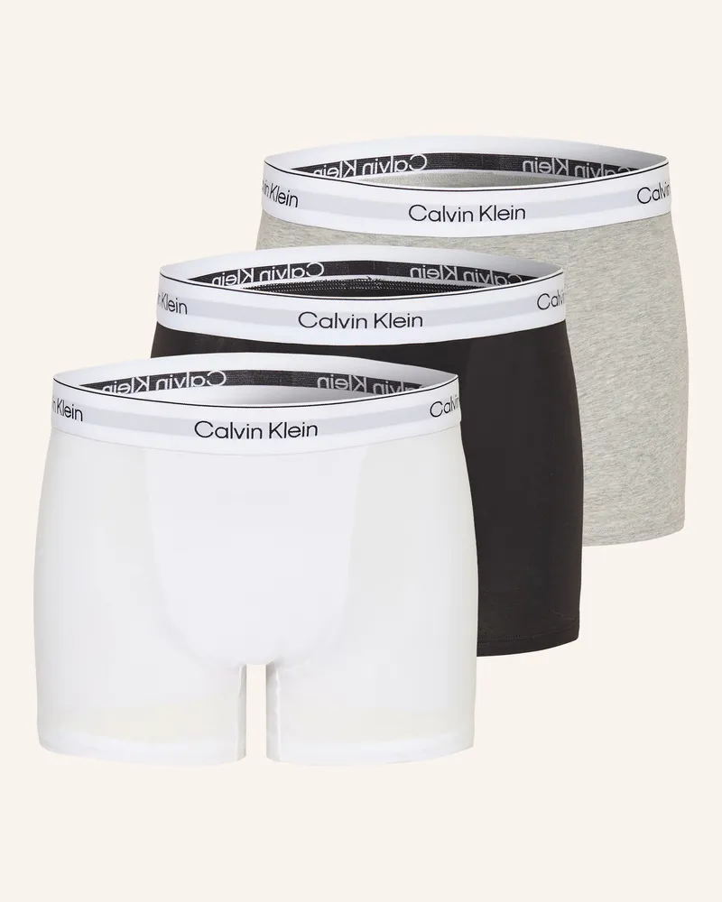 Calvin Klein 5er-Pack Boxershorts Icon weiss Schwarz