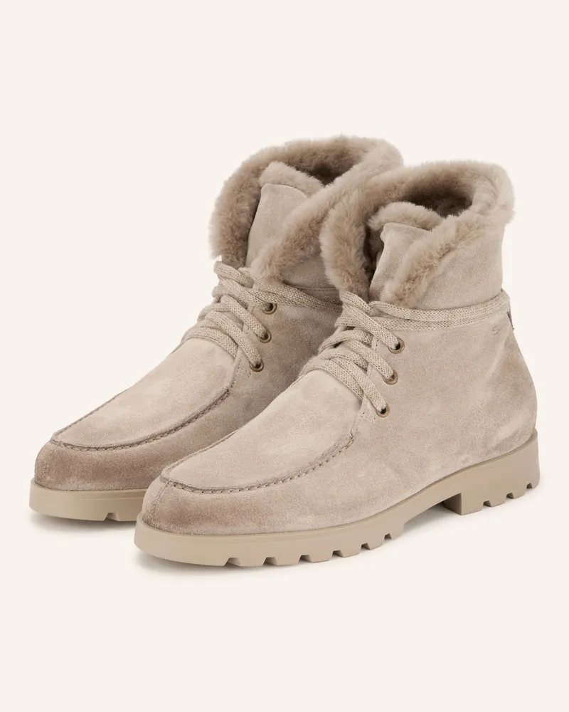 Santoni Schnürboots grau Beige