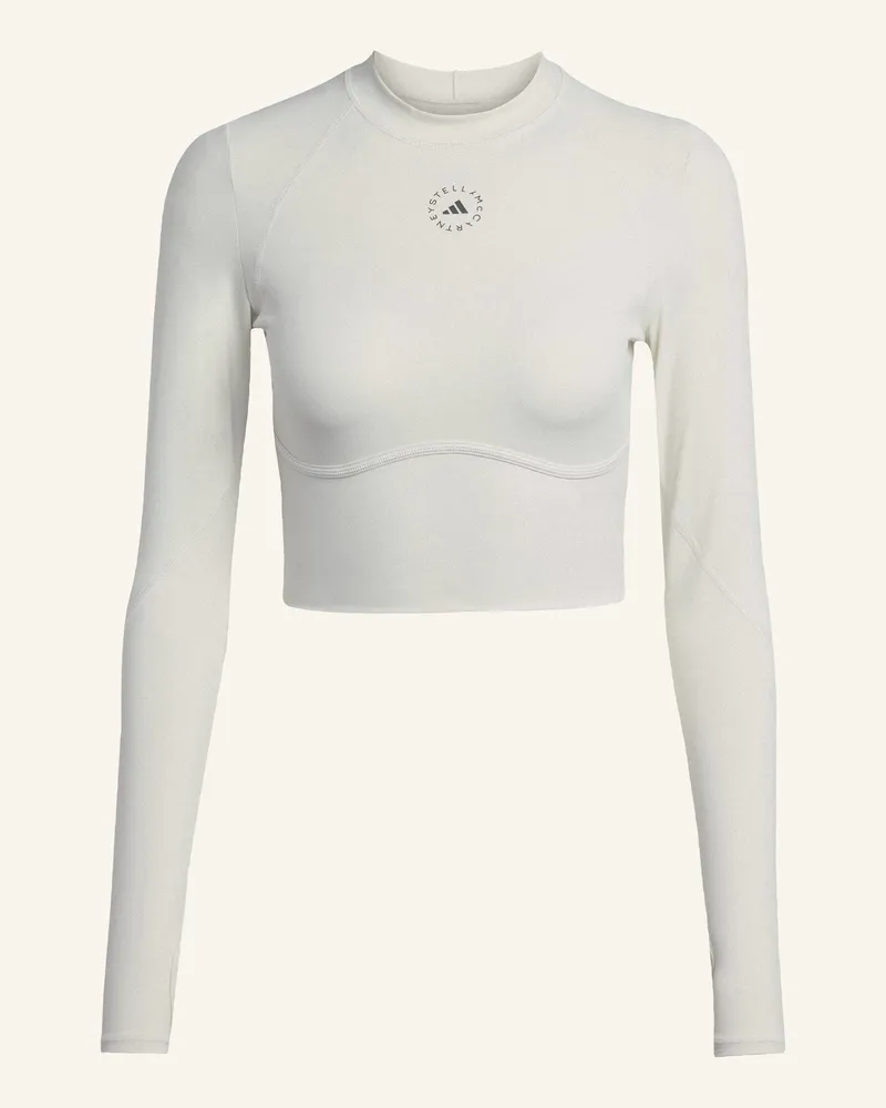 adidas Adidas By Stella Mccartney Langärmeliges Crop-Top beige Creme