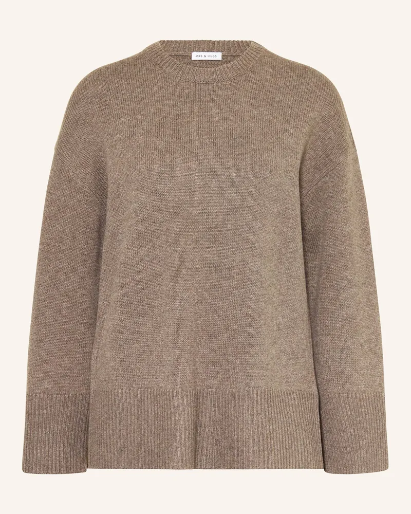 Mrs & HUGS Pullover grau Braun