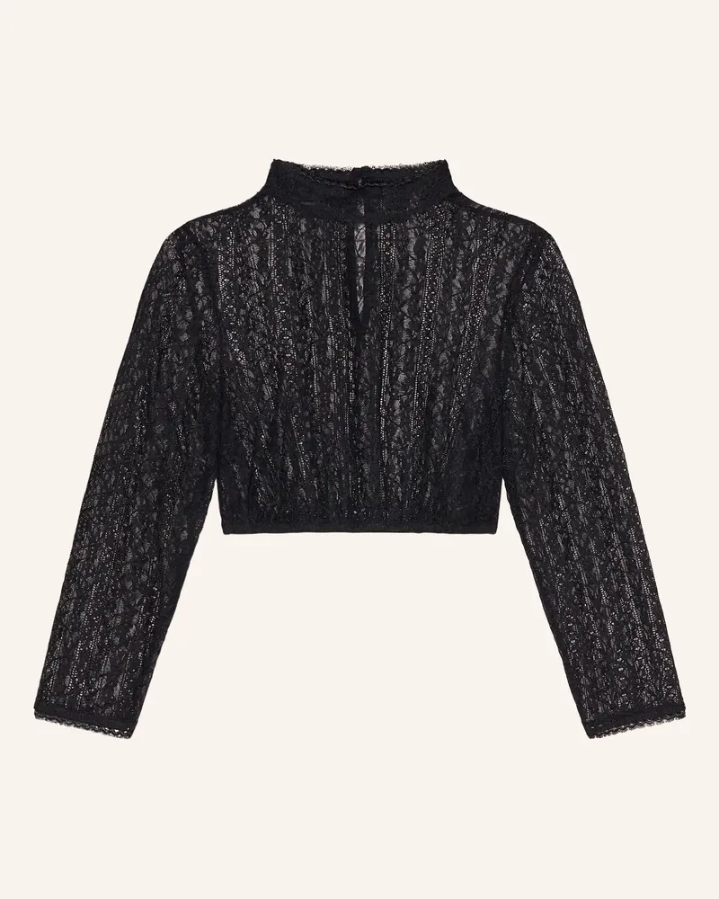 Krüger Dirndlbluse Calah Aus Spitze Mit 3/4-Arm schwarz Schwarz