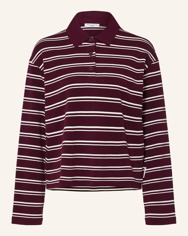 Marc O'Polo Jersey-Poloshirt rot Dunkelrot