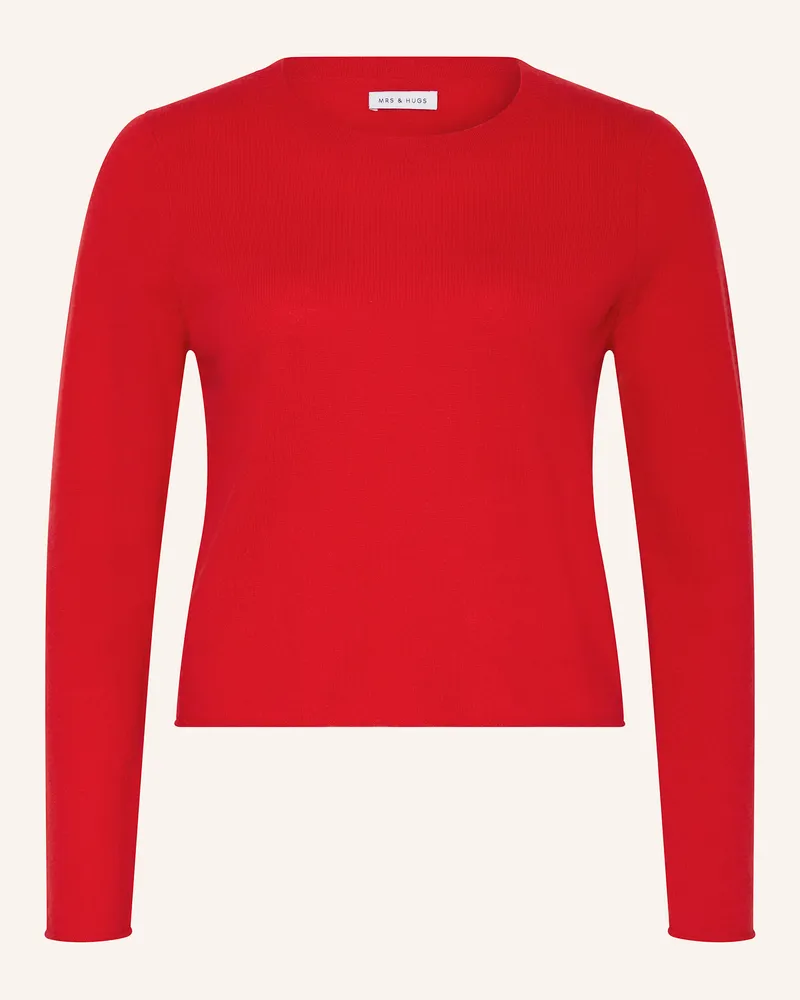Mrs & HUGS Cashmere-Pullover Rot