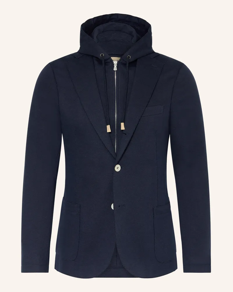 Eleventy Jerseysakko Slim Fit Mit Abnehmbarer Blende blau Dunkelblau