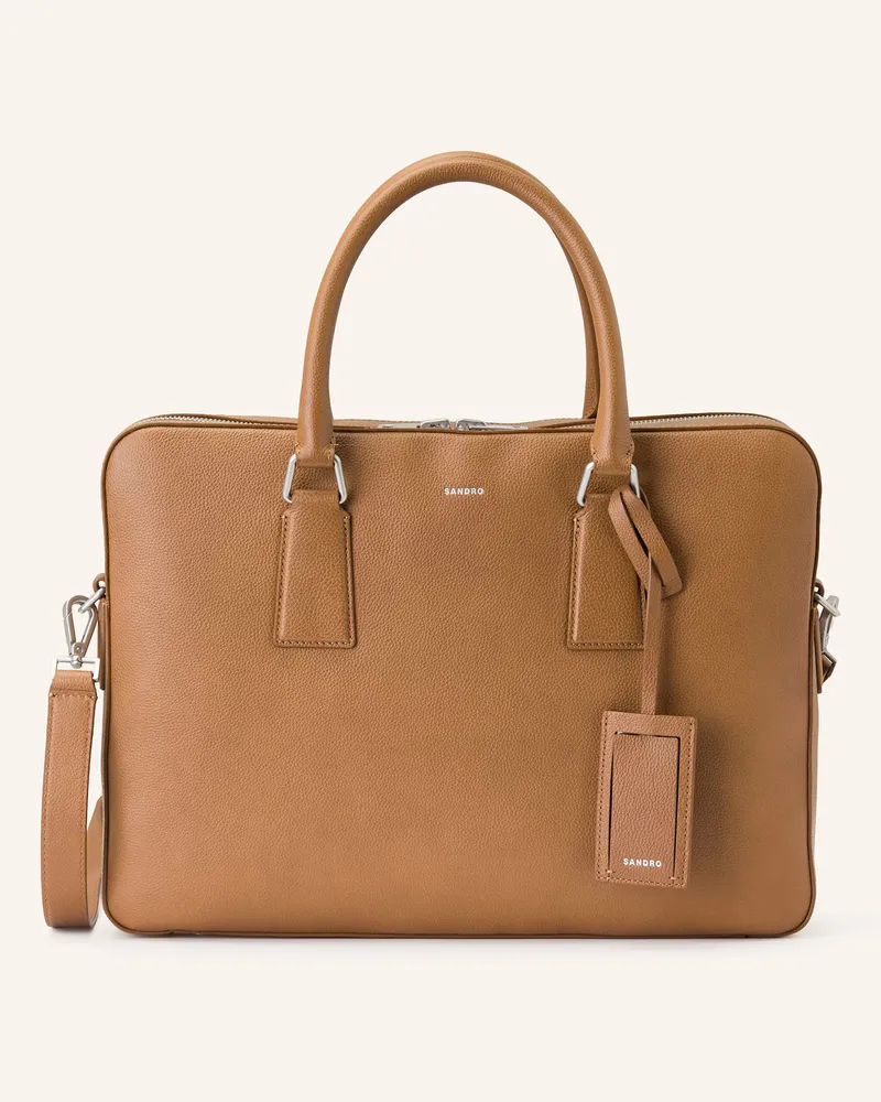 Sandro Laptop-Tasche Cognac