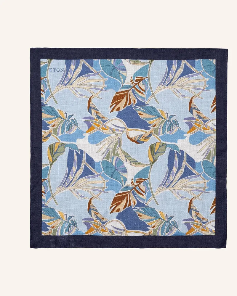 Eton Tropical Linen Einstecktuch Blau