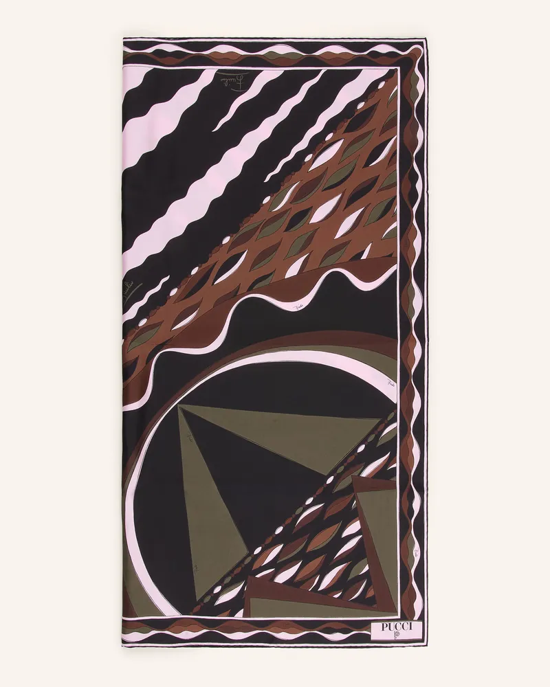 Emilio Pucci Seidentuch gruen Oliv