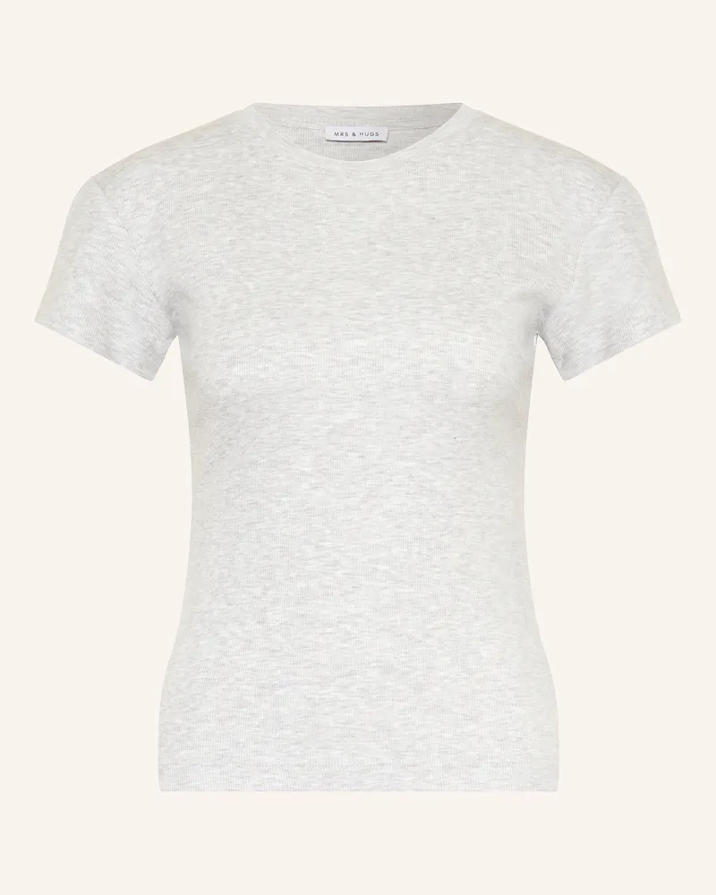 Mrs & HUGS T-Shirt grau Hellgrau