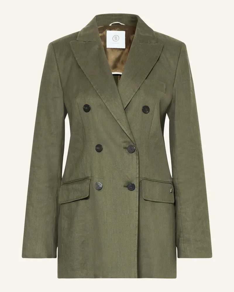 Bogner Blazer HILLARY mit Leinen Dunkelgrün