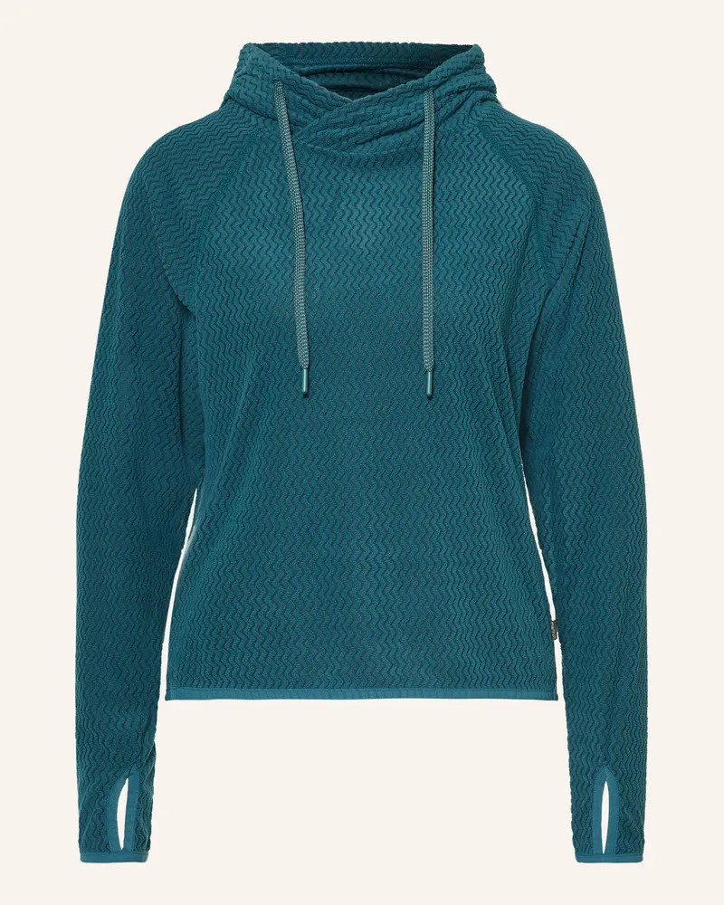 me°ru' Fleece-Hoodie Calais blau Petrol