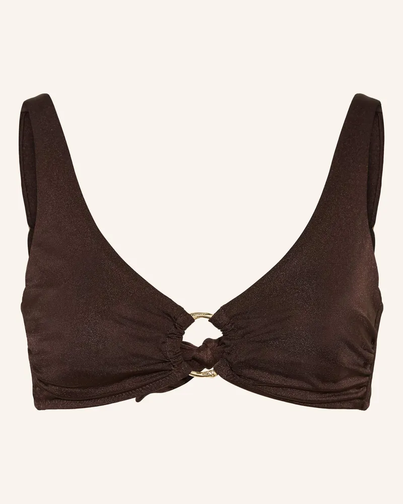 Heidi Klein Bügel-Bikini-Top Coco Palm braun Dunkelbraun