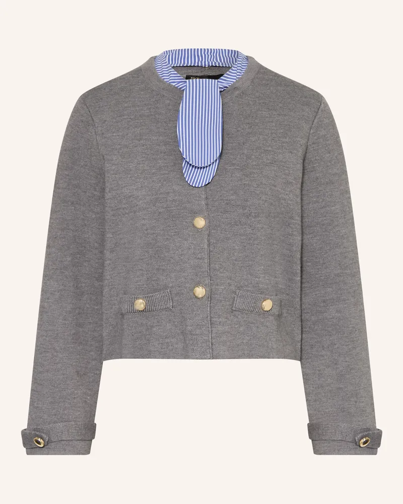 Maje Strickjacke Mit Abnehmbarem Kragen grau Grau
