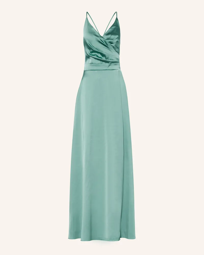 Apart Abendkleid in Wickeloptik Petrol
