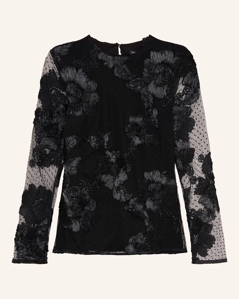 ana alcazar Longsleeve Aus Mesh schwarz Schwarz