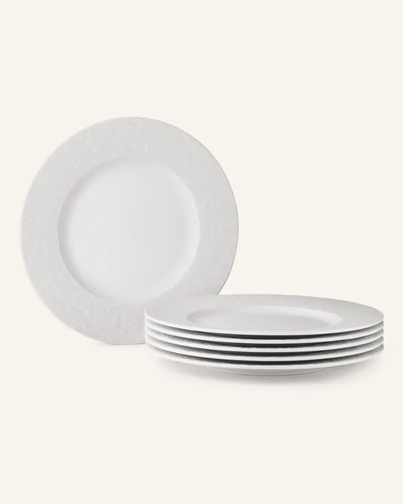 Villeroy & Boch 6er-Set Dessertteller MANUFACTURE ROCK Weiss
