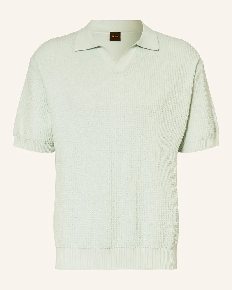 HUGO BOSS Strick-Poloshirt KEFLO Mint
