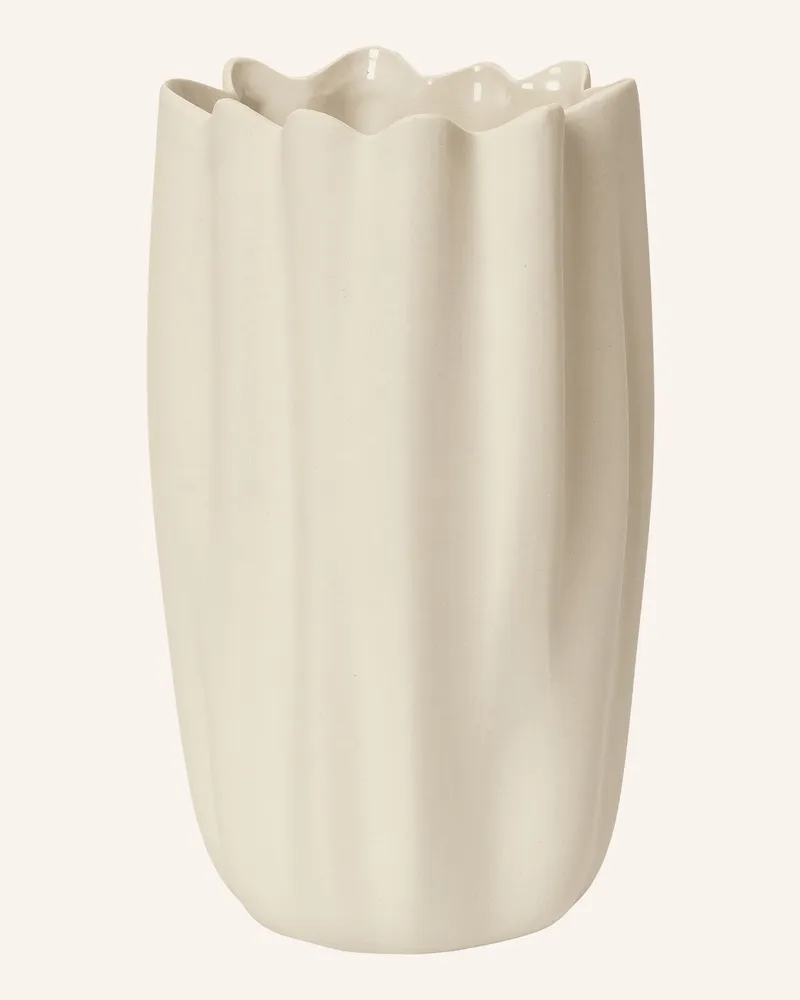 ferm LIVING Vase Nium weiss Ecru